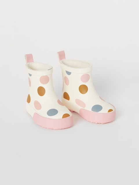 

H&M Kids White Patterned Wellingtons