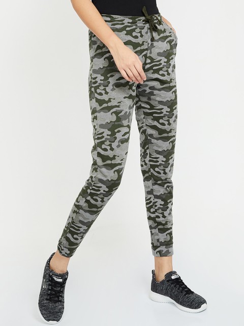 

Kappa Women Olive Solid Slim-Fit Track Pants