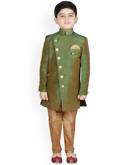 

SG YUVRAJ Boys Green & Brown Sherwani