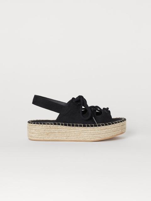 

H&M Women Black Platform Espadrilles