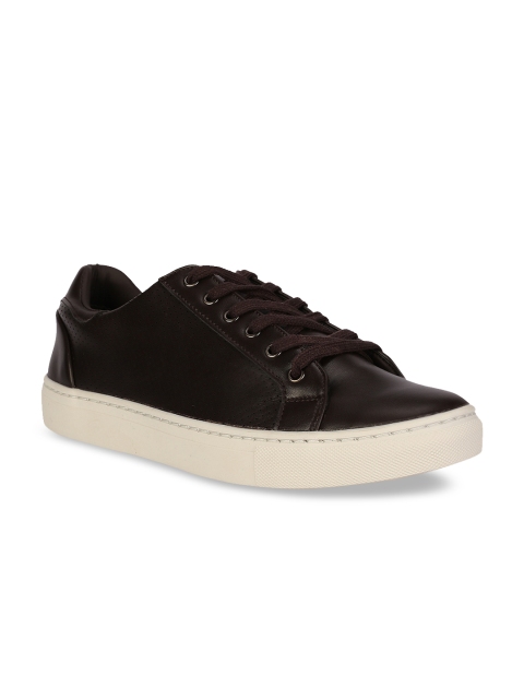 

Peter England Men Brown Perforated Sneakers