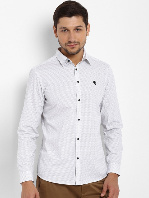 

Red Tape Men White Regular Fit Printed Casual Shirt