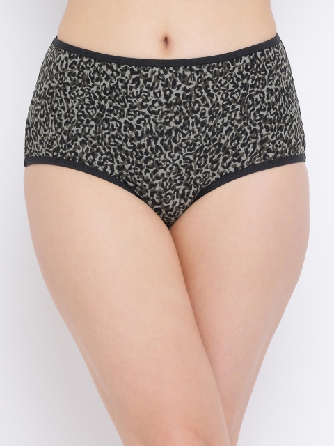 

Clovia Women Green Printed HIpster Briefs PN3318P17XL