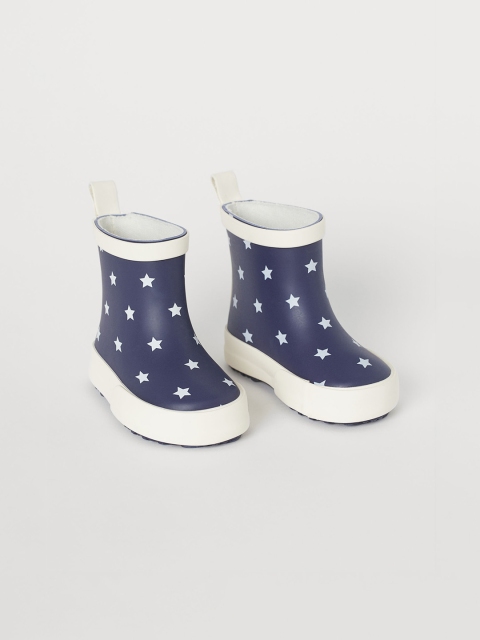 

H&M Kids Navy Blue Printed Patterned Wellingtons