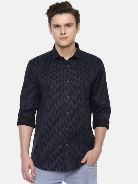 

Allen Solly Men Navy Blue Slim Fit Printed Casual Shirt