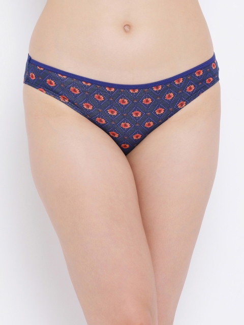 

Clovia Women Navy-Blue Printed Bikini Briefs PN3159P08XL
