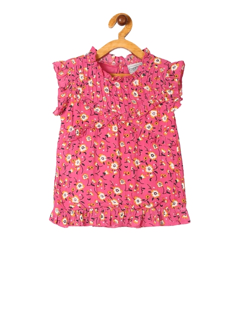 

Cherokee Girls Pink Printed A-Line Top