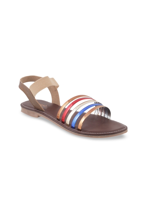 

SOLE HEAD Women Multicoloured Solid Open Toe Flats, Multi
