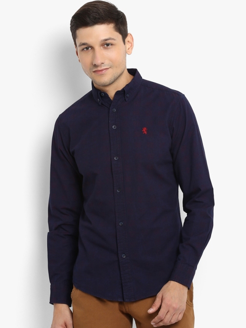 

Red Tape Men Navy Blue Regular Fit Solid Casual Shirt