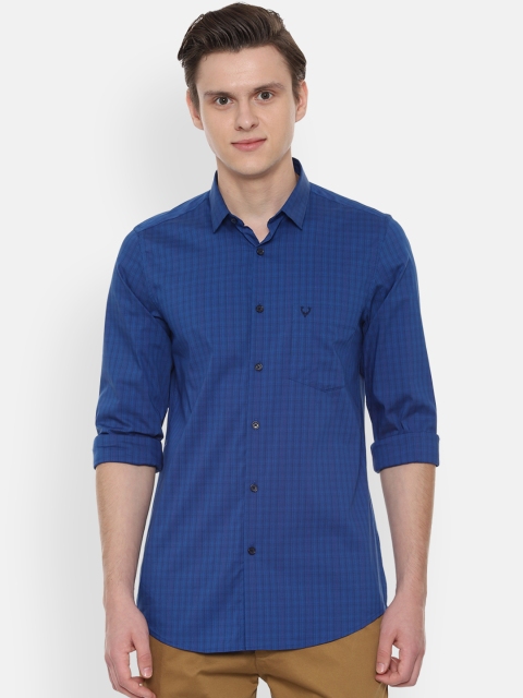 

Allen Solly Men Blue Slim Fit Checked Casual Shirt