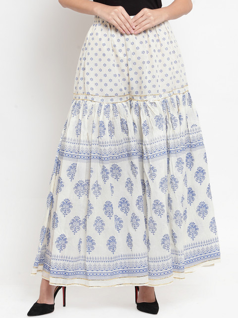 

Clora Creation Women White & Off-White Printed Flared Palazzos
