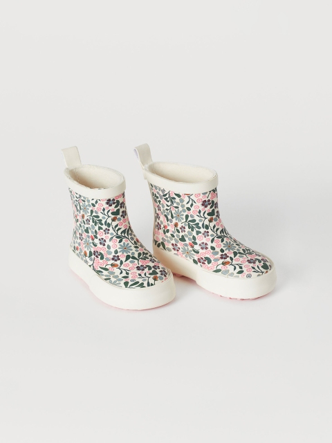 

H&M Kids White Patterned Wellingtons