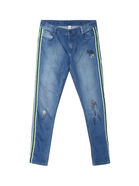 

Cherokee Girls Blue Slim Fit Mid-Rise Clean Look Stretchable Jeans