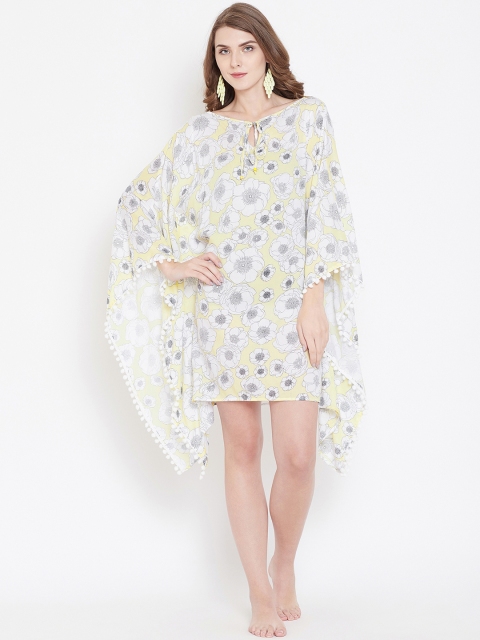 

The Kaftan Company Women Yellow Printed Kaftan Cover-Up Dress RW_CO_MOANA41