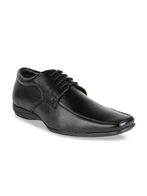 

Peter England Men Black Solid Formal Derbys