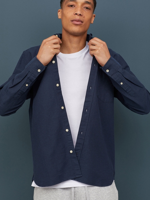 

H&M Men Oxford Shirt Regular Fit, Blue