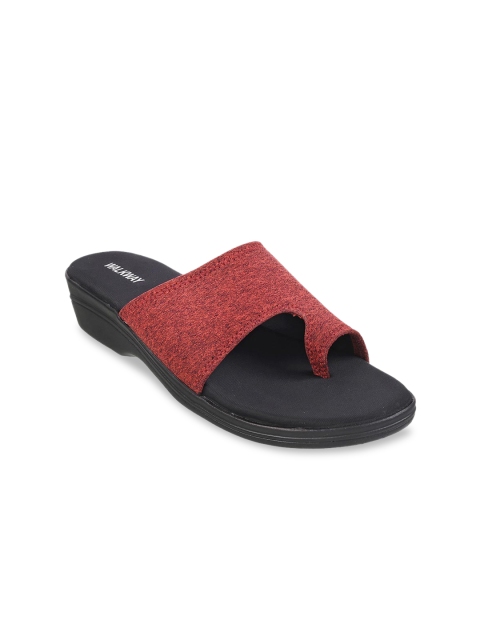 WALKWAY by Metro Women Maroon Solid Heels