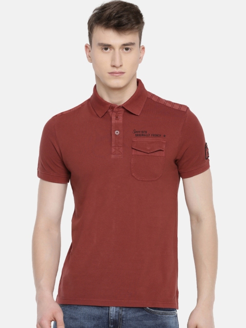 

Celio Men Red Solid Polo Collar T-shirt