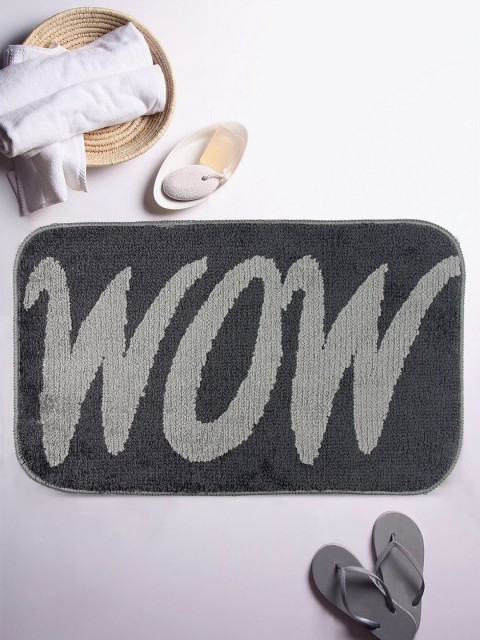 

ROMEE Grey Printed Anti-Skid Bath Rugs