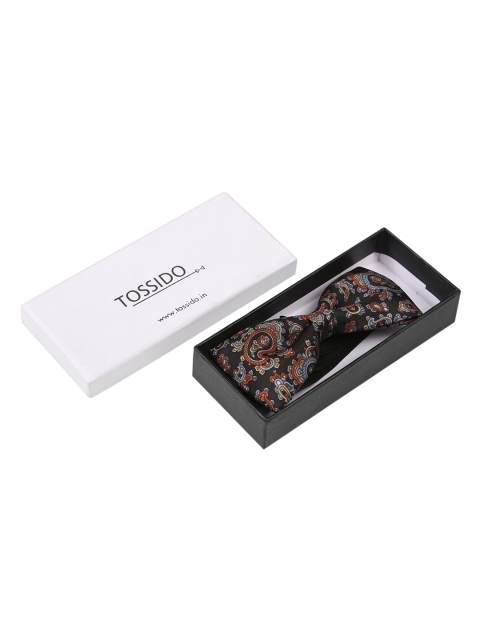 

Tossido Black & Red Printed Silk Bow Tie