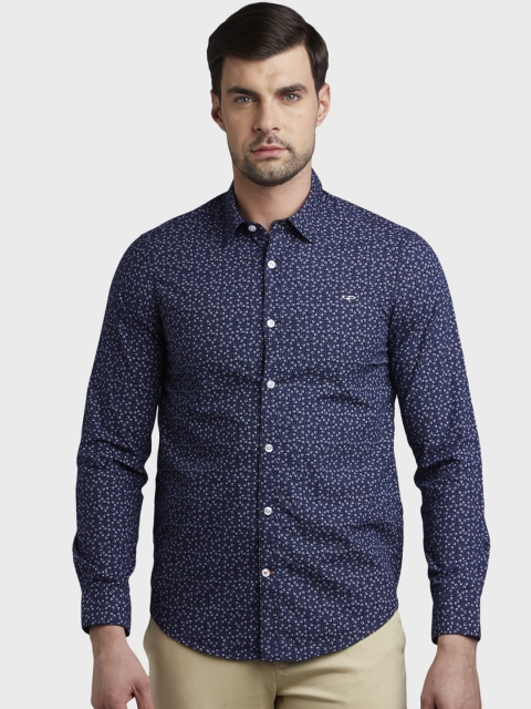 

ColorPlus Men Blue Slim Fit Printed Casual Shirt