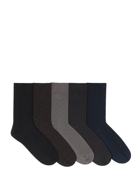 

Supersox Men Pack of 5 Assorted Solid Ankle-Length Socks