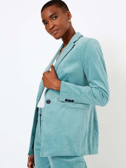 

Marks & Spencer Women Blue Solid Open Front Jacket