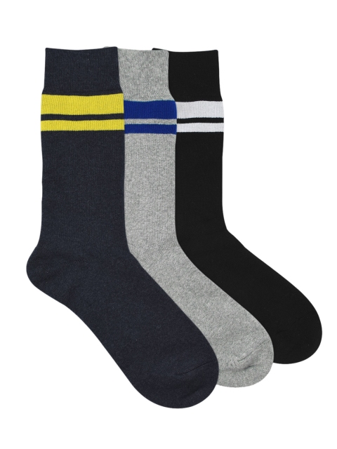 

Balenzia Men Pack of 3 Assorted Solid Calf-Length Socks