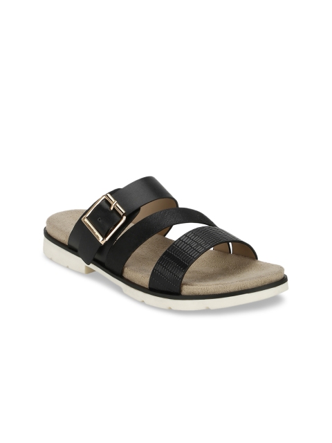 

Mode by Red Tape Women Black Solid Open Toe Flats