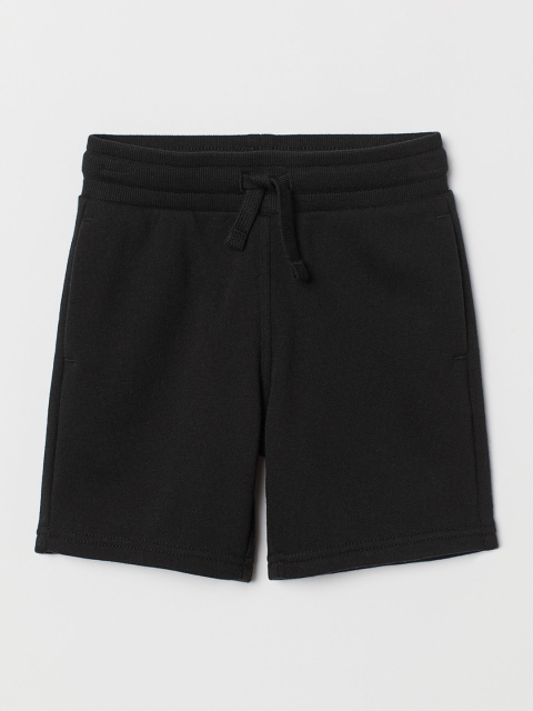 

H&M Boys Black Solid Sweatshirt Shorts