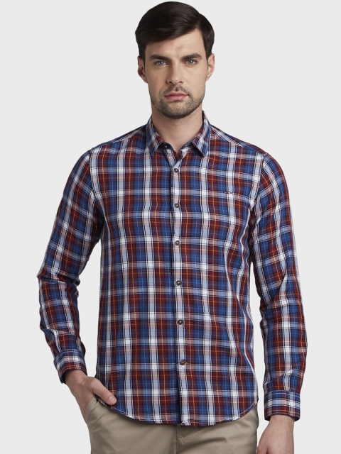 

ColorPlus Men Multicoloured Slim Fit Checked Casual Shirt, Multi