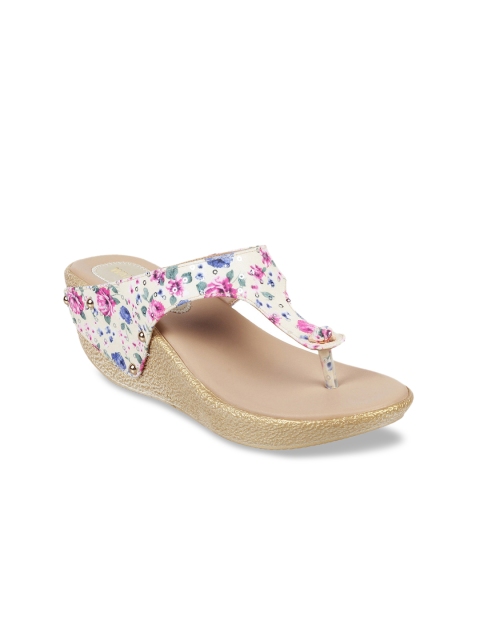 

WALKWAY Women Beige Printed Heels