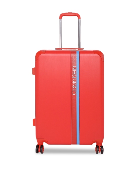 

Calvin Klein Red Solid Avenue Lanes Hard-Sided Large Trolley Suitcase