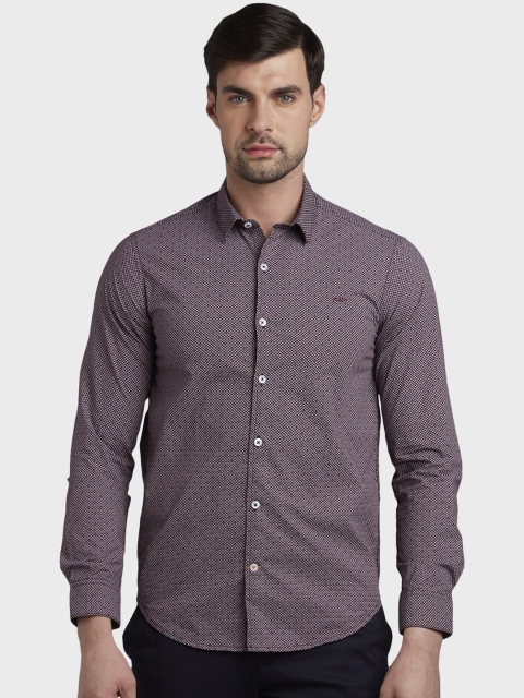 

ColorPlus Men Maroon Slim Fit Printed Casual Shirt