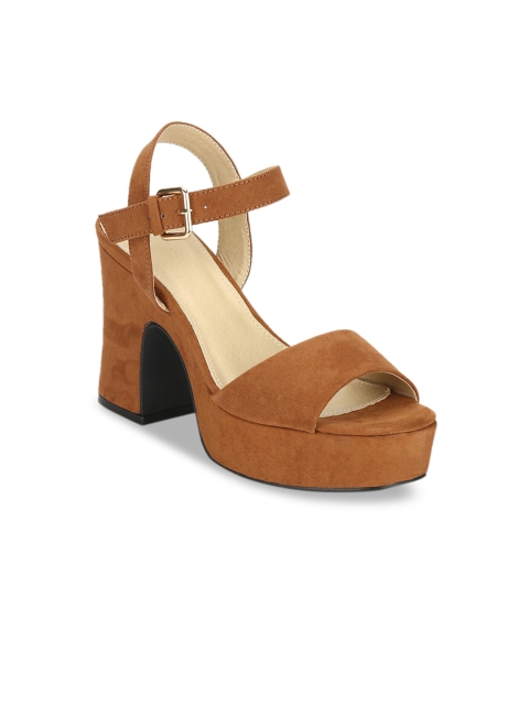 

Truffle Collection Women Tan Brown Solid Heels