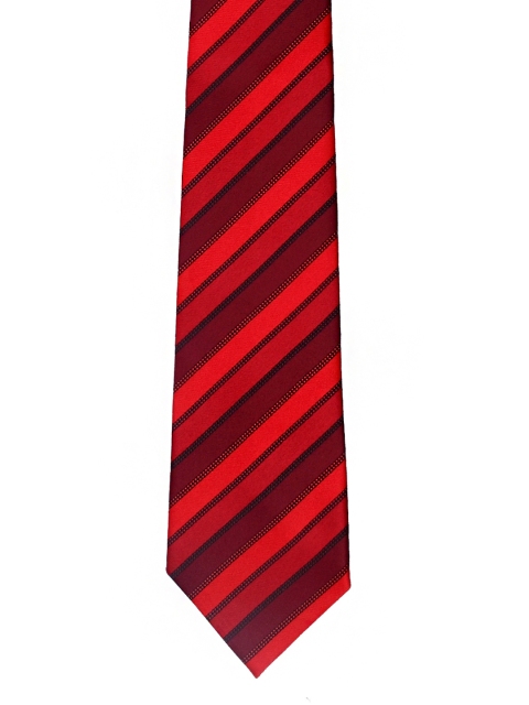 

Tossido Men Red & Black Striped Broad Tie