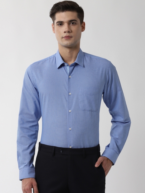 

Peter England Men Blue Regular Fit Printed Formal Shirt