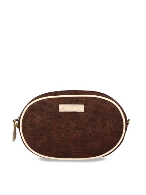 

Berrypeckers Brown Textured Sling Bag