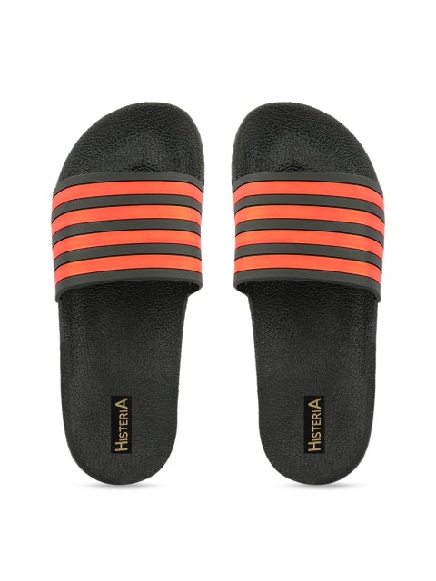 

Histeria Men Red & Black Striped Sliders