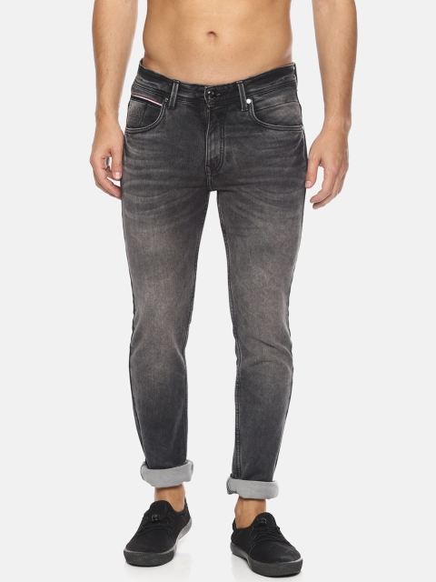 

Raa Jeans Men Charcoal Grey Slim Fit Mid-Rise Clean Look Stretchable Jeans