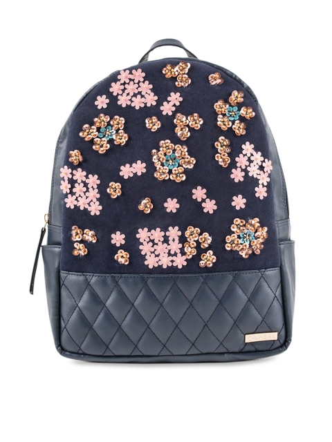 

Chumbak Women Navy Blue Embellished Backpack
