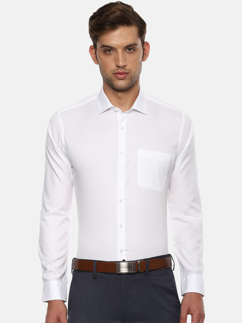 

Van Heusen Men White Slim Fit Solid Formal Shirt