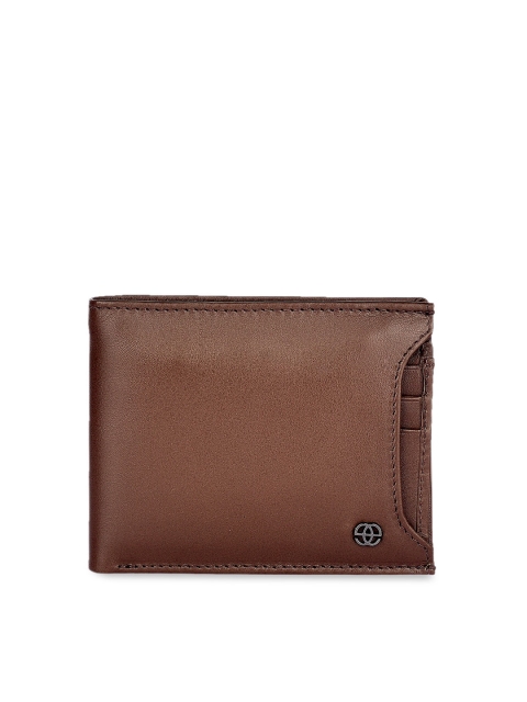 

Eske Men Brown Solid Leather Two Fold Wallet