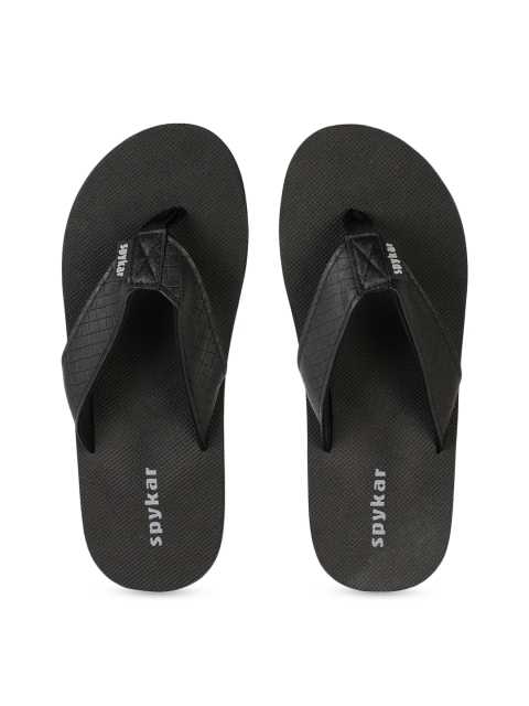 

SPYKAR Men Black Solid Thong Flip-Flops