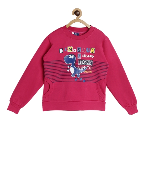 

SWEET ANGEL Kids Magenta Printed Sweatshirt