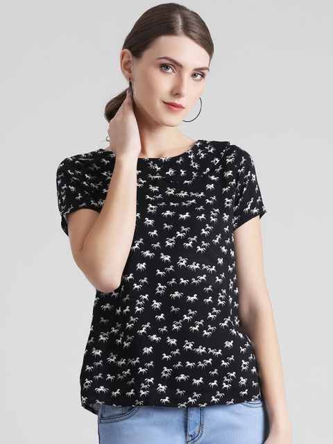 

Zink London Women Black Printed Top