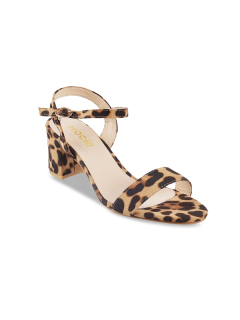 

Mochi Women Tan Brown & Beige Printed Heels