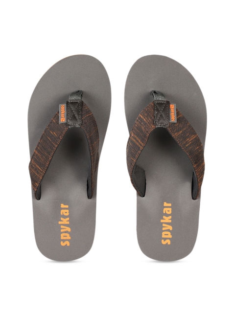 

SPYKAR Men Grey Printed Thong Flip-Flops