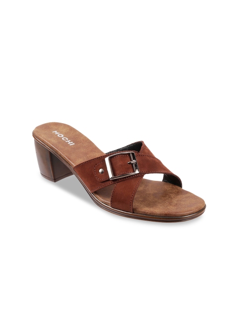 

Mochi Women Brown Solid Heels
