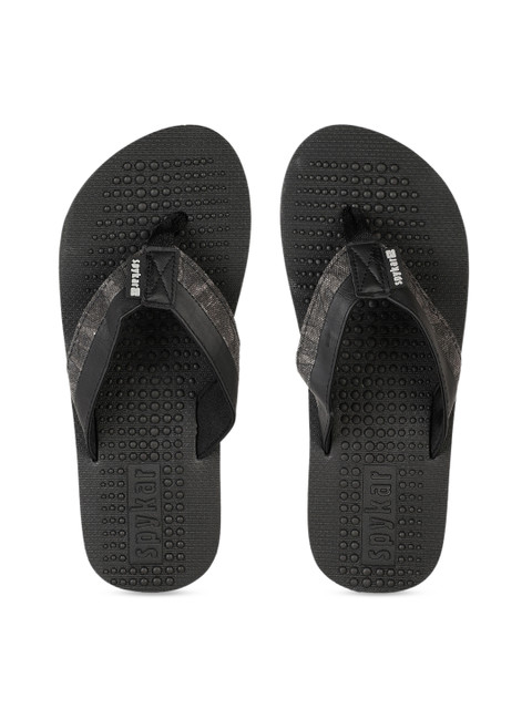 

SPYKAR Men Black Printed Thong Flip-Flops